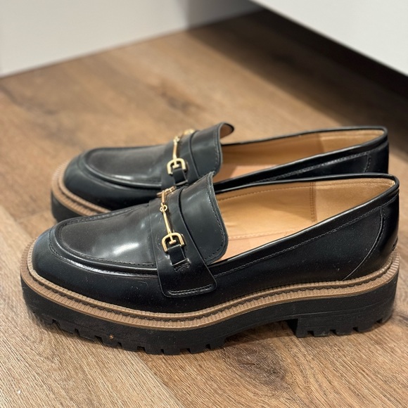 Sam Edelman black leather platform loafers, size 9. On-trend and great condition - Picture 3 of 5